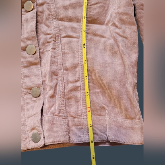Y2K ~ AT LAST & COMPANY ~ NICE ~ PEACH CORDUROY BUTTON-UP JACKET SZ. LG - Picture 6 of 7